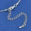 Brass Bowknot Bib Ball Chain Necklaces for Women NJEW-K386-01P-4