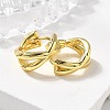 Rack Plating Brass Criss Cross Hoop Earrings for Women EJEW-B014-15G-1