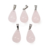 Natural Rose Quartz Pendants G-S364-072P-01-1