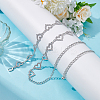 1Pc Alloy Crystal Rhinestone Heart Link Waist Belts Chains AJEW-UN0002-21P-2