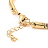 Unisex 304 Stainless Steel Round Snake Chain Bracelets BJEW-H541-02A-G-2