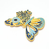 Rack Plating Alloy Enamel Big Pendants ENAM-N056-397-G-3