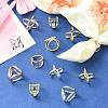 18Pcs 9 Styles Alloy Scarf Ring Buckle for Women Lady Girls AJEW-CJ0001-36-6