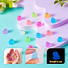 35Pcs 7 Colors Transparent Resin Pendants Colorful Fluorescent Little Frog Pendant Creative Jewelry Accessories JX855A-6
