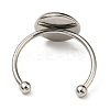Tarnish Resistant 304 Stainless Steel Open Cuff Ring Findings STAS-H215-01B-P-3