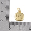 Rack Plating Brass Micro Pave CLear Cubic Zirconia Charms KK-E110-14G-M-3