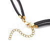 Cowhide Leather Cord Double Layer Necklace Making AJEW-JB01355-01-4