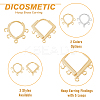 DICOSMETIC 24Pcs 4 Styles Brass Hoop Earring Finding KK-DC0003-15-5