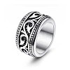 316 Stainless Steel Finger Ring with Enamel for Men PW-WG56139-01-1