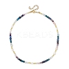 Gemstone & Electroplate Non-magnetic Synthetic Hematite Beads Beaded Necklaces & Bracelet Jewelry Sets for Women SJEW-JS01380-4