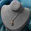 Zinc Alloy Topaz Rhinestone Sport Ball Pendant Cable Chain Necklaces LS-NJEW-U024-01P-06-1