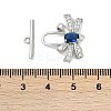 Brass Micro Pave Clear Cubic Zirconia Toggle Clasps KK-K391-20P-4