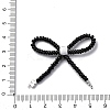 Alloy & Glass Seed Beads Bowknot Chandelier Component Links PALLOY-D359-03D-3