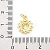 Brass Micro Pave Cubic Zirconia Pendants KK-D325-41G-3