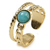 Natural Amazonite Finger Rings RJEW-U027-06G-06-1