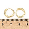 Twist Brass Micro Pave Clear Cubic Zirconia Hoop Earrings EJEW-D348-18G-3