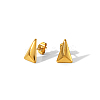 Fashionable 304 Stainless Steel Triangle Stud Earrings PU6903-1-1