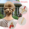 6Pcs 6 Styles Alloy Hair Pin AJEW-FH0006-17-4
