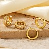 Brass Pave Clear Cubic Zirconia Hoop Earring Sets PB6387-1