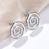 304 Stainless Steel Stud Earrings for Women LS-EJEW-K306-15P-1