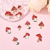 12Pcs 6 Styles Autumn Theme Mushroom Eco-Friendly Alloy Enamel Pendants ENAM-YW0005-88-2