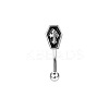 Coffin 304 Stainless Steel Black Enamel Eyebrow Barbell Rings WG95BA1-01-1
