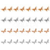 32Pcs 4 Style Brass Filigree Pendants KK-AR0002-02-1