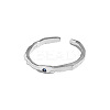 925 Sterling Silver Micro Pave Cubic Zirconia Cuff Rings FS-WGC34D4-01-1