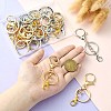 20Pcs 4 Style Alloy Key Rings KEYC-CJ0001-06-4