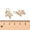 Brass Micro Pave Cubic Zirconia Pendants KK-B133-03G-3