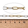 Two Tone 304 Stainless Steel Textured Paperclip Chains CHS-P029-01A-2