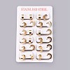 304 Stainless Steel Huggie Hoop Earrings EJEW-O087-09E-3