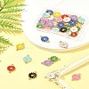 40Pcs 10 Colors Zinc Alloy Enamel Sunflower Connector Charms ENAM-FS0002-43-10