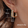 Oval Brass Micro Pave Cubic Zirconia Hoop Earrings WG8C9EE-02-3