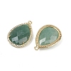 Natural Green Aventurine Faceted Pendants G-K347-12G-06-2