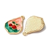 Light Gold Tone Alloy Enamel Pendants ENAM-B028-33KCG-03-2