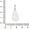 Teardrop Platinum Tone Brass Quartz Crystal Pendants G-F267-04I-5