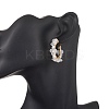 Shell Pearl & Acrylic Beaded Flower Hoop Earrings EJEW-TA00747-3