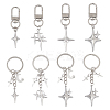 8Pcs Alloy Pendant Decoration and Keychains HJEW-DC00064-1