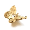 Ion Plating(IP) 304 Stainless Steel with Rhinestone Pendants STAS-Q335-13G-2