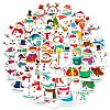 Christmas Theme 50Pcs Paper Self-Adhesive Picture Stickers AJEW-S036-15-2