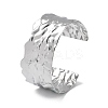304 Stainless Steel Cuff Bangles for Women BJEW-Z078-21P-1