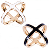 2Pcs 2 Colors Alloy Enamel Scarf Ring Clip for Women AJEW-CY0001-71-1