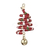 3Pcs 3 Colors Glass Seed Beaded Christmas Tree Big Pendants PALLOY-TA00330-2