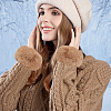Women Imitation Rabbit Hair Cuffs Oversleeve Arm Gloves AJEW-WH20018-34E-3