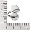 Non-Tarnish 304 Stainless Steel Open Cuff Ring Findings STAS-E124-05C-P-4