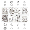 320pcs 8 Style 304 Stainless Steel Bead Caps STAS-PH0004-46-1