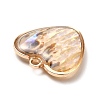 Brass Enamel Pendants KK-K252-10G-03-4