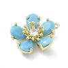 Brass Turquoise Pendants KK-S514-03G-2