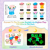 8Pcs 8 Colors Luminous Resin Rose Ornaments RESI-TA0002-82-4